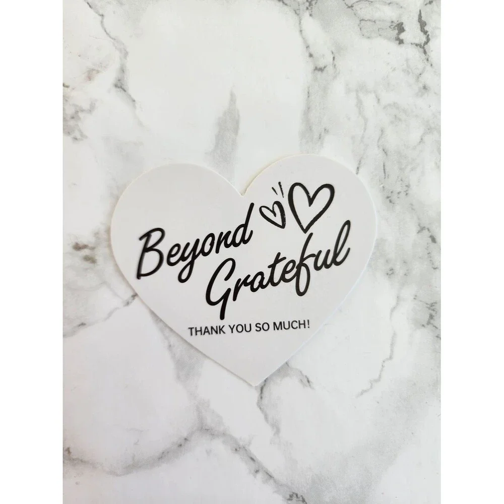 60 Assorted Heart-Shaped Thank You Cards